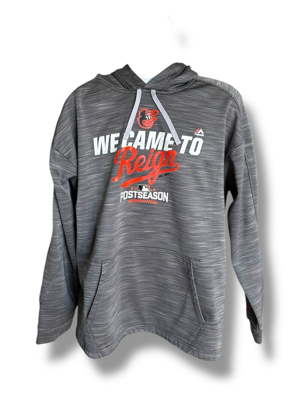 Majestic Baltimore Orioles Thermabase Hoodie ‘We Came To Reign’ Sweatshirt 2XL